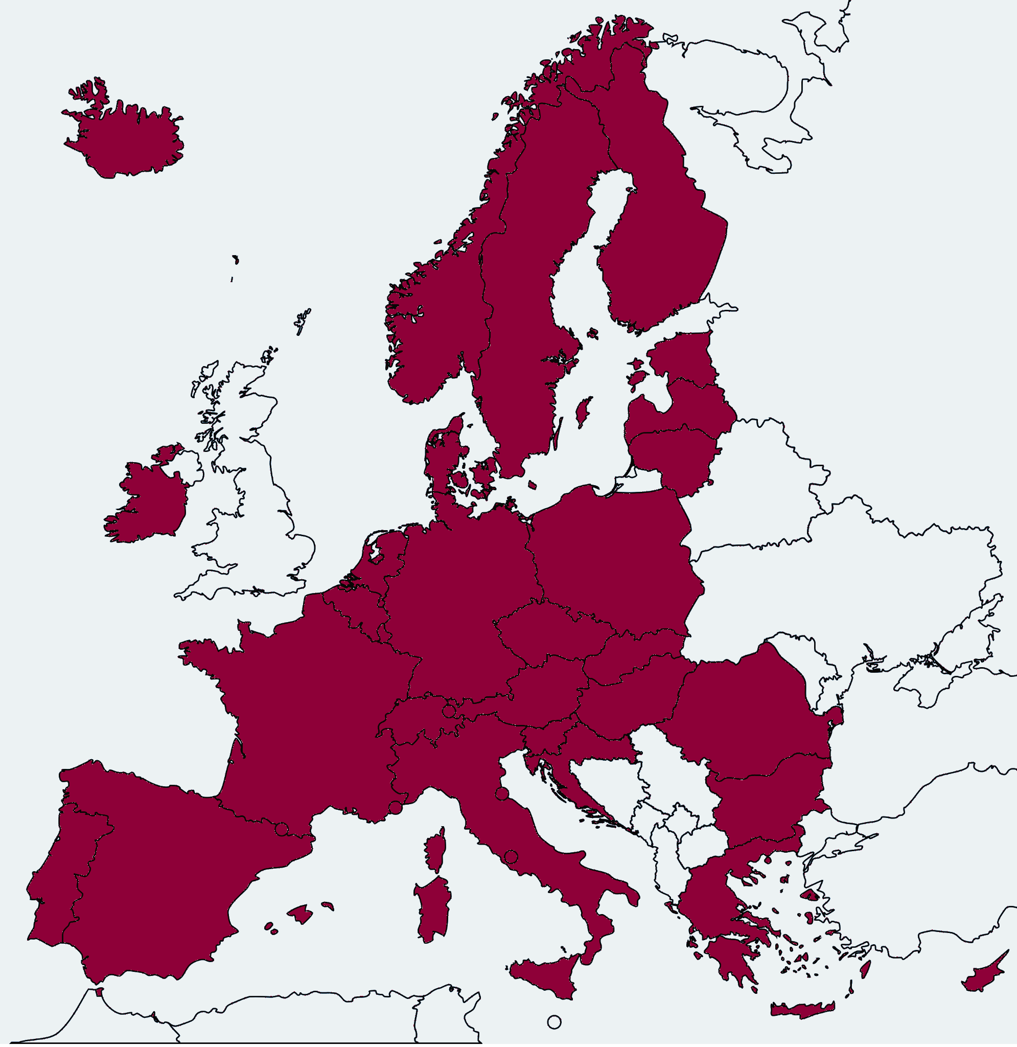 Countries covered under the cross-border insurance policy